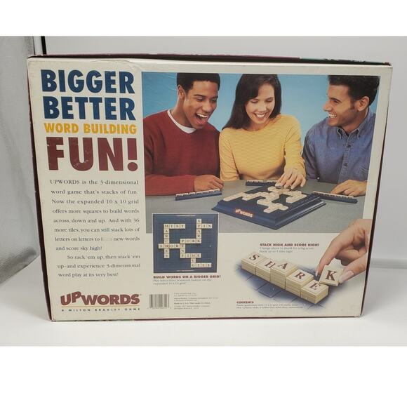 Vintage Upwords 3-Dimensional Word Game 1997 by Milton Bradley - Picture 5 of 7